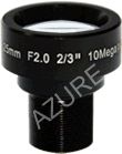Objetivo macro, de iris fijo, focal fija de 25mm D